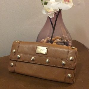 Michael Kors camel studded wallet